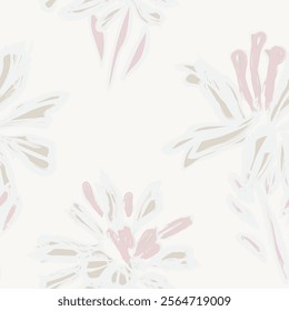 Pastel Abstract Floral seamless pattern design for fashion textiles, graphics, backgrounds and crafts