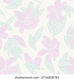 Pastel Abstract Floral design de padrão sem costura para têxteis de moda, gráficos, fundos e artesanato