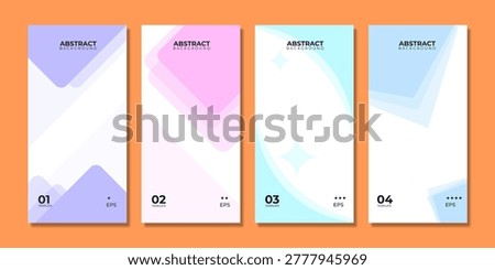 Pastel Abstract Geometric Background Collection Modern Social Media Templates