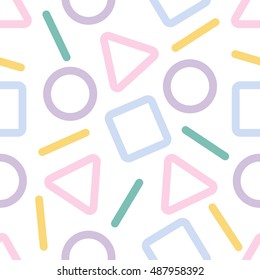 pastel abstract geometric pattern with white background