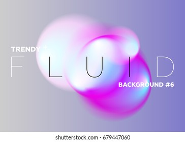 Pastel Abstract Gradient Blurs. Trendy Vibrant Fluid Colors. Design Element with Copy Space for Text. Futuristic Shape for Music Poster, Cover, Banner, Placard, Card, Presentation, Invitation.