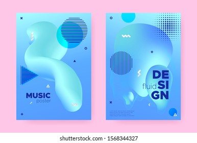 Pastel Abstract Memphis Background. Graphic Fluid Shapes. Wave Pattern. Trendy Geometric Template. Hipster Memphis Background. Vector Fluid Design. Summer Wave Banner. Hipster Memphis Brochure.