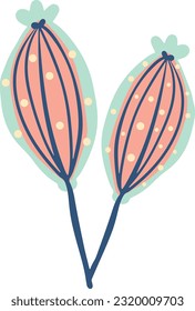 Elemento de flor orgánica Pastel Resumen
