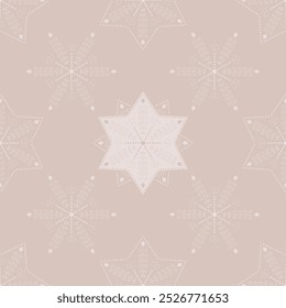 Pastel abstract snowflakes card background seamless pattern. Use for invitations, card template, greeting, winter holidays wishes