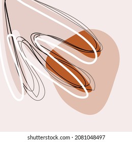 Pastel abstract square background. Modern illustration with curves and lines for promotions, advertisements, messages, discounts, etc.