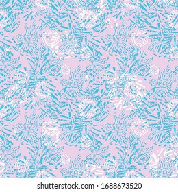 Trazado abstracto de textura sin fisuras en color rosa y azul. Diseño de impresión de superficie alegre. Para fondos, tejidos, papelería y embalaje.