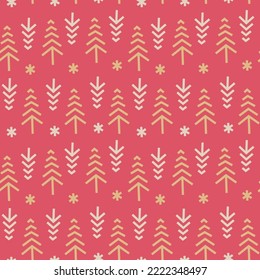Pastel Angular Christmas Trees seamless repeat pattern background