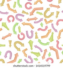 Pastel arrows. Seamless pattern background. Vector illustration. Design for wrapping paper.