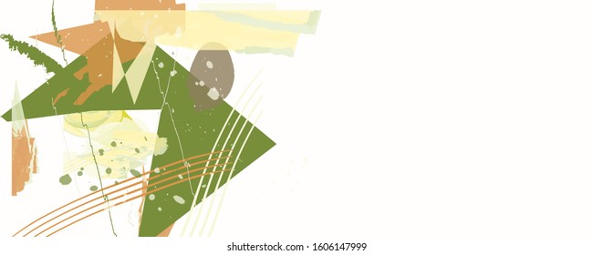 Pastel art painting muted pale calm tones templates. Collection of romantic abstraction background
