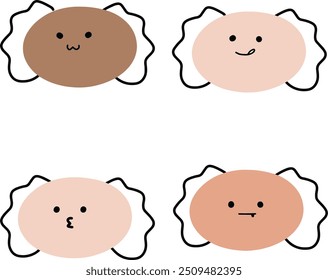 Pastel Axolotl Vector | Various Expressions | Cute Line Art | Minimalist Design (4 Vectors)