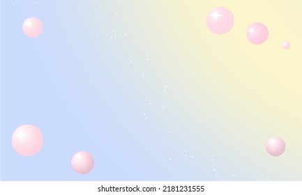 Fondo Pastel con burbujas rosadas representadas 3d. Ilustración vectorial en el archivo EPS 10. Fondo suave de gradiente pastel con espacio de copia.