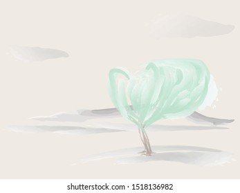 Pastel background abstract. Abstract landscape. Vanilla and pastel colors. Vector