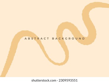 pastel background with brown line rough wave