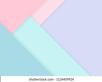 Pastel background by paper sheet overlap sweet tone color palette. For vector background, banner, presentation template.