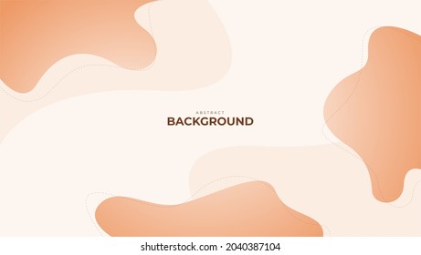 Pastel Background, Fluid Shape in Movement. Gradient Liquid. Brown Poster Memphis style, Wave Banner Template in Pastel Color Design for Wallpaper.