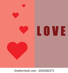 Pastel background with hearts for making cards.