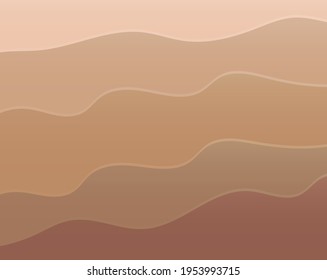 Pastel De Fondo Con Línea Y Onda, Ilustración De Vectores