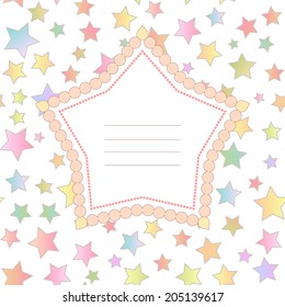 Pastel background with a pattern of colored Vaughn and space for text. Can be used as a greeting card, invitation or cover.