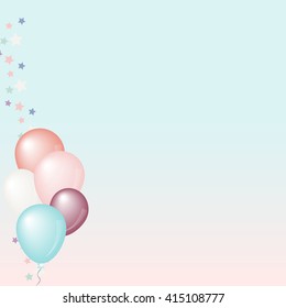Pastel balloons background