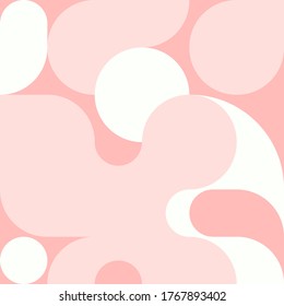 El fondo de baudihaus pastel con formas geométricas, la moda mínima es el estilo de los 80, diseño gráfico moderno, patrón suizo. Ilustración del vector