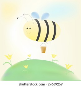 Pastel bee. Mesh