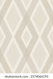 Pastel beige diamond seamless vector pattern background geometric textured for textile wallpaper