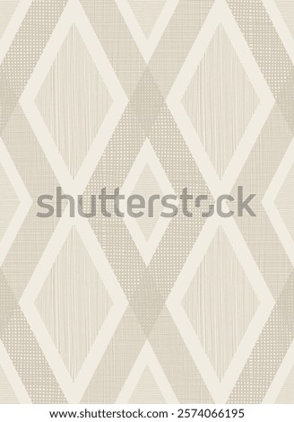 Pastel beige diamond seamless vector pattern background geometric textured for textile wallpaper