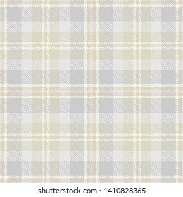 Pastel  Beige, Dusty Beige And Gray  Tartan  Plaid  Seamless Pattern Background. Flannel  Shirt Tartan Patterns. Trendy Tiles Vector Illustration for Wallpapers.
