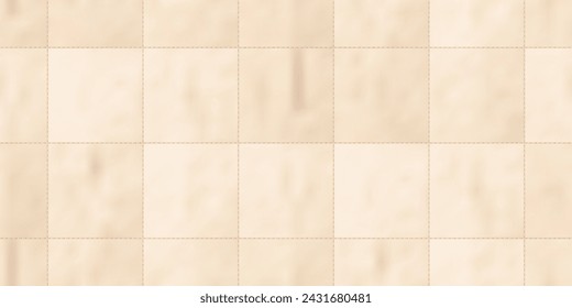 Pastel beige mattress quilted seamless pattern. Soft velour blanket texture. Top view of upholstery of sofa or bed. Tender bedding textile. Vector illustration with gradient mesh