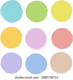 Pastel Blobs Big Set Isolated White Stock Vector (Royalty Free ...