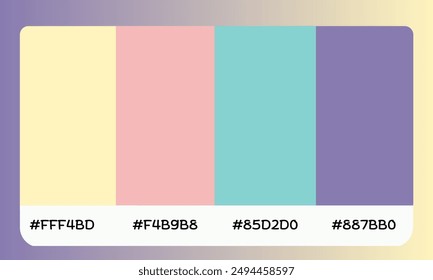 pastel blonde Four-Color Palette Inspiration, Vector illustration for your graphic design