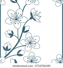 Pastel florescer padrão de azulejo sem costura com ilustrações de flor macia em cores claras ideal para o conceito de espaços serenos como ilustrações de flor macia em cores claras criar pastel padrão de azulejo sem costura para espaços serenos no Conceito de Stock Fotográfico e espaço vazio no lado esquerdo, sem texto —ar 7:2 —tile