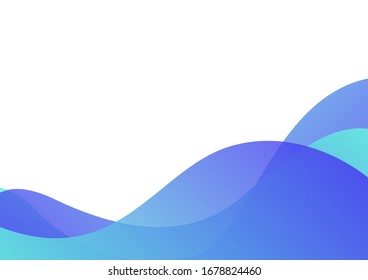 pastel blue abstract background, wave layer, multicolor transparent backdrop, vector illustration