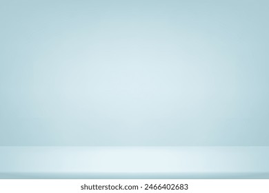 Pastellblauer Hintergrund. Platz für den Verkauf von Produkten auf der Website. Geschäftlicher Hintergrund. Leerer Raum mit Spotlight-Effekt. Vektorillustration.