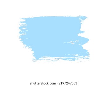 Pastel Blue Background, Vector, Rectangle Blot. Ink Illustration.