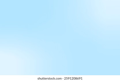 Pastel blue blur backdrop. Background abstract blue sky. Soft blurred light bg. Blurred color simple wallpaper. Light gradient vector banner. Cold gradation water cover design