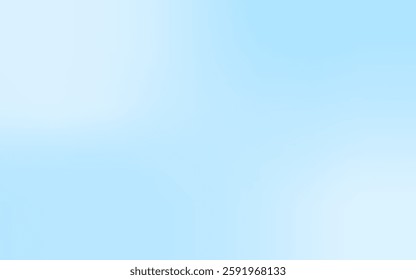 Pastel blue blur backdrop. Background abstract blue sky. Soft blurred light bg. Blurred color simple wallpaper. Light gradient vector banner. Cold gradation water cover design