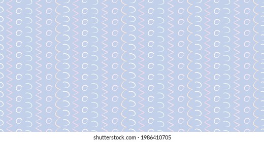 Pastellblaues Doodle, nahtlose Wiederholmuster Hintergrund, Vektorhintergrund.