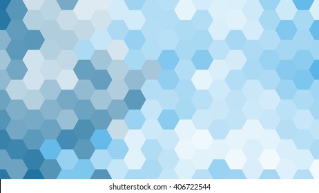 Pastel blue geometric hexagon pattern without contour.