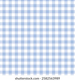 Pastel Blue Gingham seamless pattern