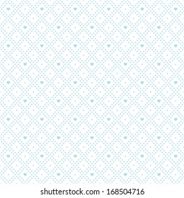pastel blue and pink heart pattern on a clean white background
