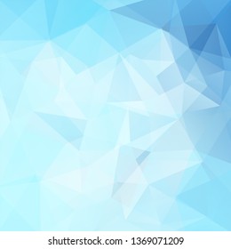 Pastel blue polygonal vector background. Can be used in cover design, book design, website background. Vector illustration