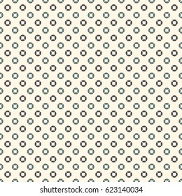 Pastel blue seamless pattern with repeated circles. Bubble motif. Geometric abstract background. Modern style surface texture. Digital paper, textile print, page fill. Vector illustration