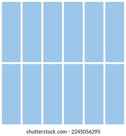 Pastel blue vertical brick pattern background. Brick wallpaper. Simplicity. Sky blue colour. Backdrop. Gift wrap. Postcard. Graphic design. Vector pattern. Geometric pattern. Simple. Baby blue.