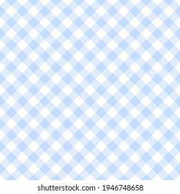 Vector de patrón de vichy azul pastel. Verano primavera texturado sin fisuras de fondo de gingham de luz para mantas de picnic, manteles de aceites, servilleta, pañuelos, otros tejidos modernos de moda o papel impreso.