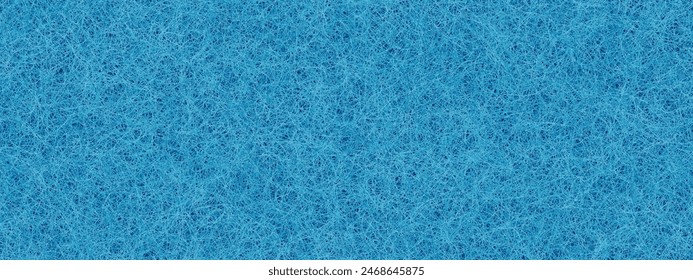 Pastel blue wool rug made of tangled fur as seamless pattern. Cozy felt carpet. Abstract vector uneven bg with hairball texture.