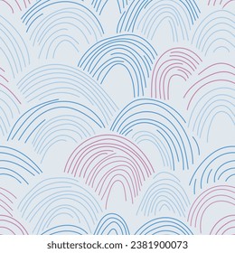 Pastel boho background in minimalist mid century style vector Illustration.