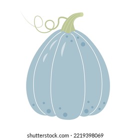Calabaza de boho pastel aislada en el fondo blanco. Día de Acción de Gracias, Festival de la Cosecha, símbolo de Halloween.