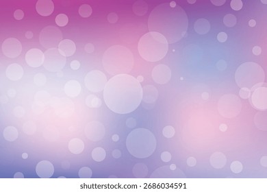 Pastel Bokeh Gradiente Vetor de Fundo, Design de Círculos de Luz Desfocada Suave, Papel de Parede Colorido Sonhador Abstrato, Textura Brilhante, Arte de Desfoque Mínima Moderna, Modelo de Padrão de Bolha Desfocada Brilhante