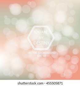 Pastel Bokeh Poster With Gradient Mesh Background , Vector Illustration